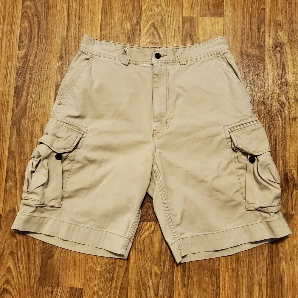 Vintage Polo Ralph Lauren Cargo Shorts Men‎ 33 Beige Preppy